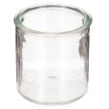 Floristik24 Portavelas redondo de cristal transparente, 8 cm, 3 unidades