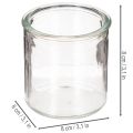 Portavelas redondo de cristal transparente, 8 cm, 3 unidades | Floristik24.es