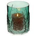 Portavelas de cristal con