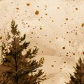 Portavelas de cristal con diseño de bosque de abetos, decoración de invierno, 15 cm. | Floristik24.es