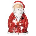 Figura decorativa de Papá Noel como portavelas con estrellas, decoración de mesa, 15 cm | Floristik24.es
