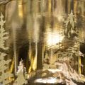 Portavelas de cristal con rama