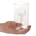 Portavelas de cristal con inserto para velas cilíndricas de 15 cm (2 unidades) | Floristik24.es