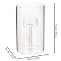 Portavelas de cristal con inserto para velas cilíndricas de 15 cm (2 unidades) | Floristik24.es