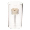 Portavelas de cristal con