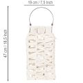 Farol colgante, decoración de verano, macramé, 35,5 cm de alto x 19 cm de ancho. | Floristik24.es