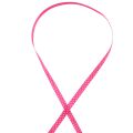 Floristik24 Cinta de regalo cinta decorativa punteada rosa 10mm 25m