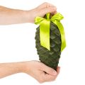 Colgantes de piñas artificiales con cinta y lazo de regalo, 23 cm, 3 unidades. | Floristik24.es