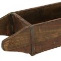 Floristik24 Caja de madera vintage macetero forma ladrillo madera 42×14,5cm