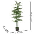 Árbol de bambú artificial, verde, 132 cm, planta de interior | Floristik24.es