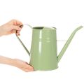 Regadera de metal vintage para interiores, verde menta, 1,7 L, jarrón decorativo, diseño retro, 23 cm de alto. | Floristik24.es