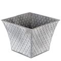 Floristik24 Maceta de zinc con diseño de rombos, 15 cm de alto.