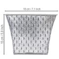 Maceta de zinc con diseño de rombos, 15 cm de alto. | Floristik24.es