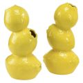 Floristik24 Jarrón de limón florero amarillo decoración de verano cerámica Al. 20 cm