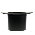 Floristik24 Cilindro negro, jardinera, decoración de Año Nuevo, jardinera, sombrero de mago H16cm