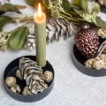 Floristik24 Conos de ciprés naturaleza, decoración navideña, conos de artesanía bañados en oro Ø2–3cm H2.5–3.5g 330g