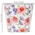 Maceta, decoración primaveral, jardinera, metal, Ø14cm H12.5cm | Floristik24.es