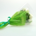 Floristik24 Bolsa de flores de yute verde L40cm B30cm - 12cm 50pcs