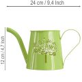 Regadera decorativa de metal con diseño de diente de león, color verde, 12 cm de alto, 2 piezas, jarrón decorativo, estilo shabby chic. | Floristik24.es