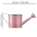 Regadera decorativa, maceta de metal rosa, Ø13,5 cm H12,5 cm | Floristik24.es