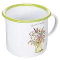 Floristik24 Taza/maceta decorativa, esmaltada, Ø11,5 cm, H10 cm