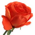 Floristik24 Deco-rosas naranja 32cm 6pcs