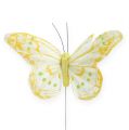 Floristik24 Mariposas decorativas en el alambre 10cm 12pcs