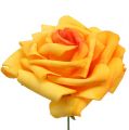 Floristik24 Rosas de espuma amarillo oscuro Ø10cm 8pcs