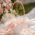 Cesta para niña de las flores de boda, 24 cm x 17 cm. | Floristik24.es
