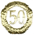 Floristik24 Aniversario número 50 en oro Ø40cm