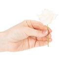 Rosas artificiales, color crema, flor de 10 cm con tallo, 100 unidades. | Floristik24.es