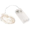 Floristik24 Guirnalda de luces LED para interiores, funciona con pilas, luz blanca cálida, 30 LED, 3 m, 6 unidades