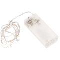 Floristik24 Guirnalda de luces LED a pilas para interiores, luz blanca cálida, 10 LED, 1 m de longitud, 6 unidades.
