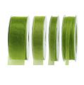 Floristik24 Cinta de organza cinta de regalo verde borde tejido verde oliva 50m