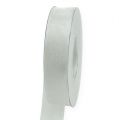 Floristik24 Cinta de organza cinta de regalo cinta blanca orillo 25mm 50m