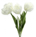 Floristik24 Deco tulipanes blanco 73cm 3pcs