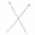 Alfileres con cabeza de perla Ø6 mm 65 mm Champagne | Floristik24.es