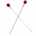 Alfileres con cabeza de perla Ø6mm 65mm Rojo | Floristik24.es