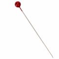 Alfileres con cabeza de perla Ø6mm 65mm Rojo | Floristik24.es
