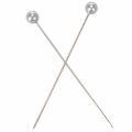 Broches con cabeza de perla Ø6mm 65mm plata | Floristik24.es