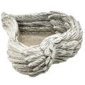 Planta corazón plumas corazón de piedra fundida gris blanco 13×12×6cm 2ud | Floristik24.es