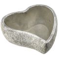 Floristik24 Cuenco para plantas corazón planta corazón tumba cuenco decoración de mesa 20×21,5×8,5 cm