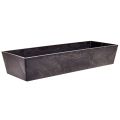 Floristik24 Maceta versátil de plástico gris, rectangular, de 37 cm, ideal para jardinería de interior y exterior.