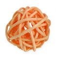 Floristik24 Rattanball naranja, albaricoque, blanqueado 72 piezas