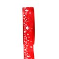Floristik24 Cinta navideña estrella roja 25mm 25m