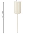 Candelabro de metal con varilla, beige, H11cm, 4 piezas | Floristik24.es