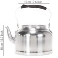 Tetera/maceta decorativa vintage, de metal con aspecto de zinc, Ø19cm H15cm | Floristik24.es