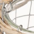 Farol colgante, cristal, metal, mimbre, Ø14,5 cm, 2 unidades | Floristik24.es