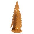 Floristik24 Farol para árbol de Navidad, decoración metálica con acabado rústico, Navidad, 46 cm de alto x 25,5 cm de ancho.