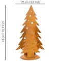 Farol para árbol de Navidad, decoración metálica con acabado rústico, Navidad, 46 cm de alto x 25,5 cm de ancho. | Floristik24.es